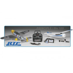 AirCore Avion Trainer Principle et warbird Me 109 RTF DuoPack RTF 2,4Ghz (FLZA3901)