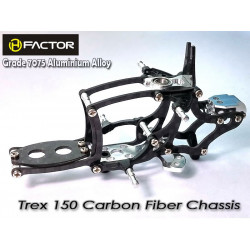 Heli Factor Trex 150 Carbon and 7075 Alloy Chassis - Silver