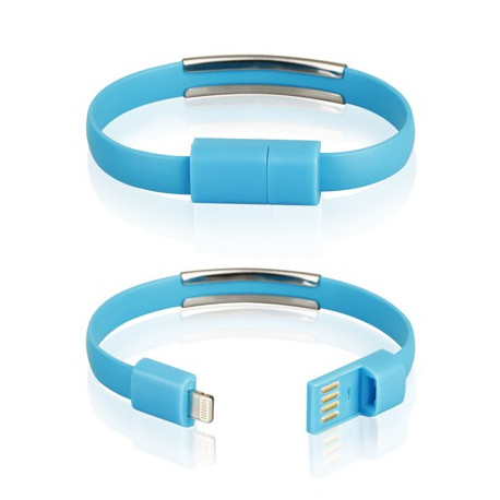 CABLE USB iPh.6/6s/5/5s BRACELET blue
