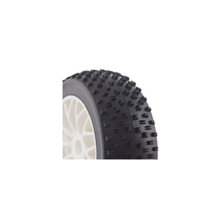 FASTRAX 1/8TH PREMOUNTED BUGGY TYRES MATHS /10 SPOKE