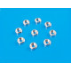 Metal Finish cap for 3mm Screw (10pcs) for all 30-90 helis (Silver) (HA014W)