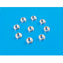 Metal Finish cap for 3mm Screw (10pcs) for all 30-90 helis (Silver) (HA014W)